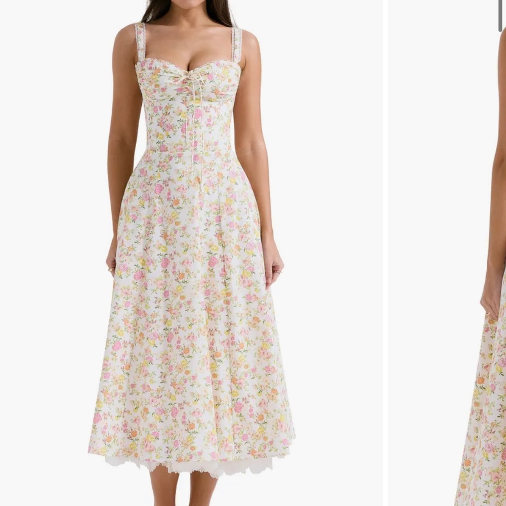 House of CB Rosalee Floral Stretch Cotton Petticoat Dress